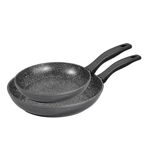 Stoneline | 6937 | Pan Set of 2 | Frying | Diameter 24/28 cm | Suitable for induction hob | Fixed handle | Anthracite